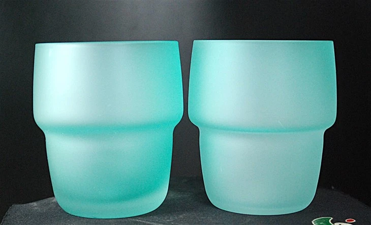 Satin Effect Glass Cup